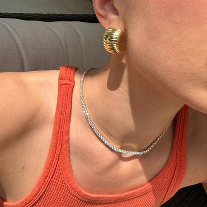 Belucci Milano Tennis Necklace - 14K Gold