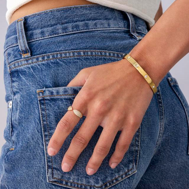 Belucci Roma Bangle - 14K Gold